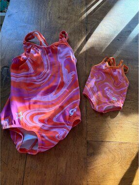 GK Elite × American Girl Matching swimsuits or gymnastics sz x small B227